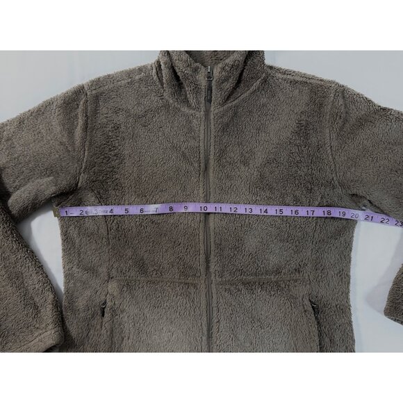 Marmot Women’s Large Hooded Full Zip Fleece Jacket Taupe Plush Teddy Soft Cozy - Picture 10 of 12